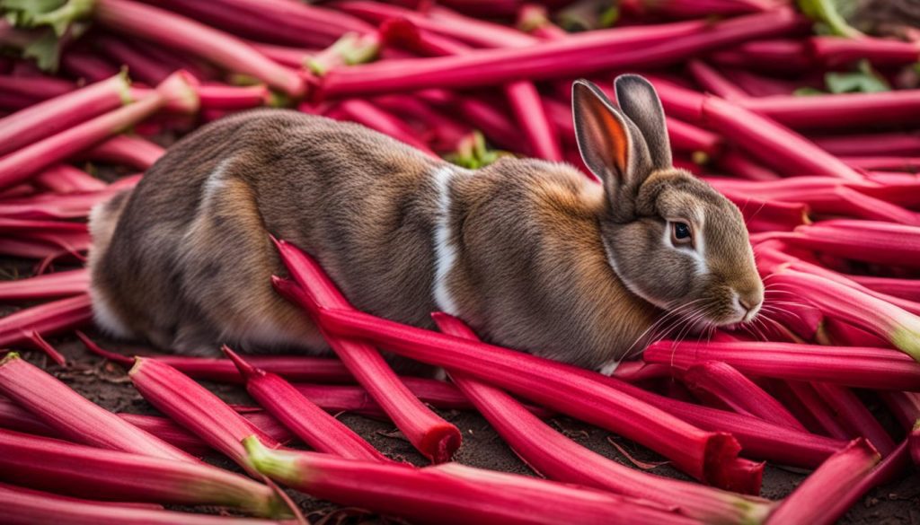 rhubarb toxicity in rabbits