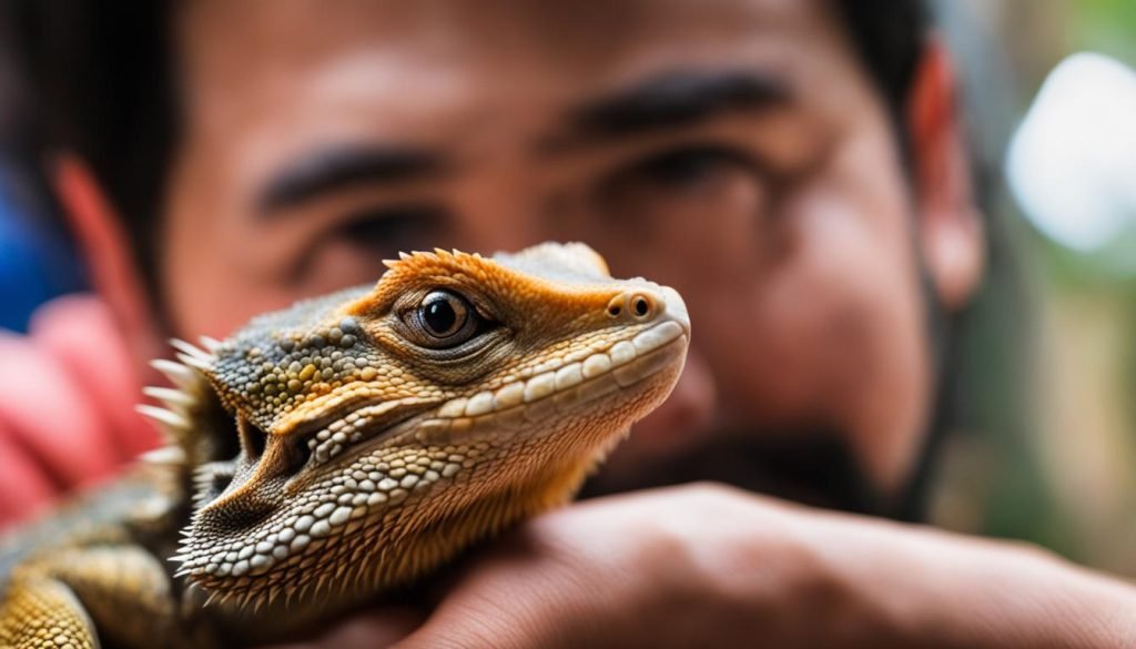 what does it mean when a bearded dragon licks you