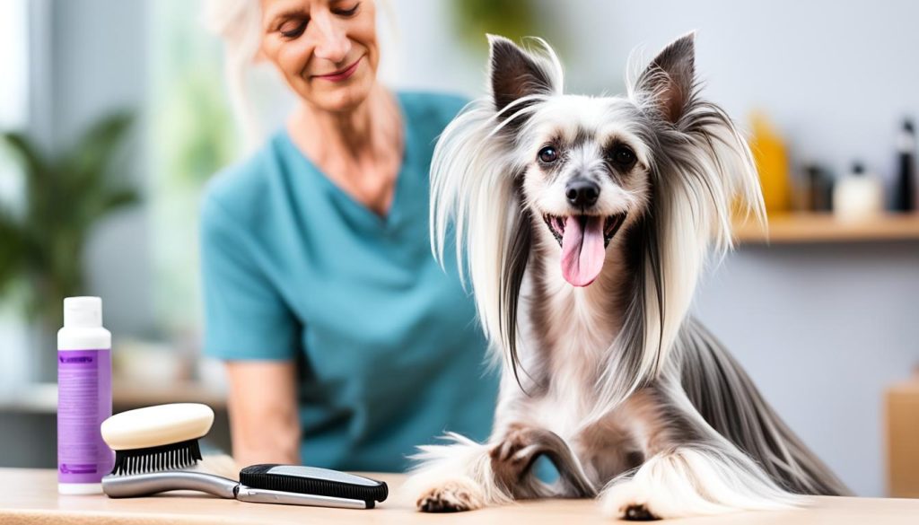 Chinese Crested grooming