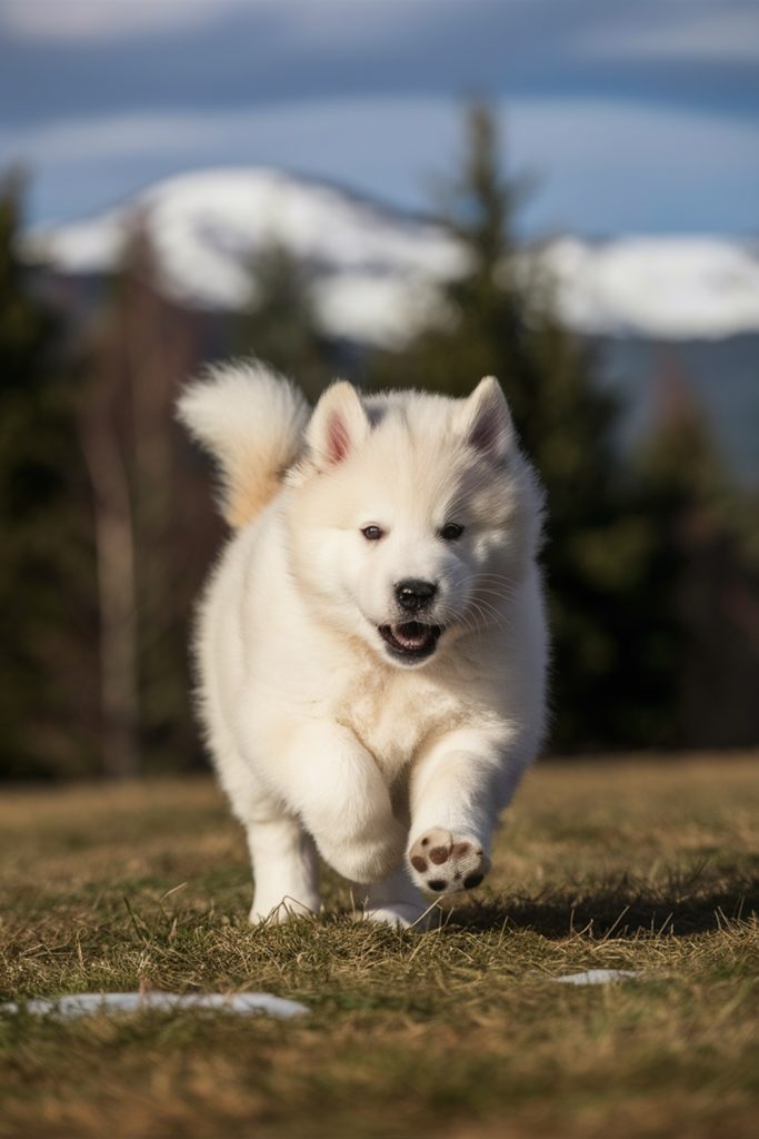 White Alaskan Malamute puppy