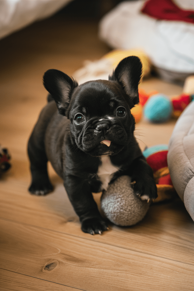 black french bull dog puppy