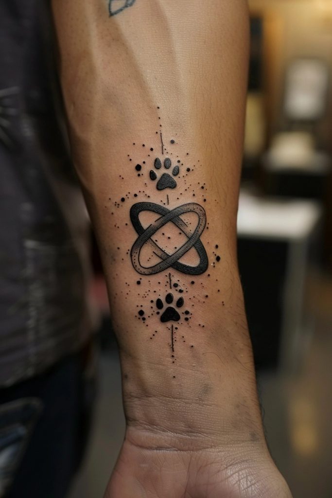 Infinity Paw tattoo