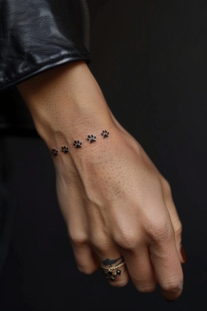 Paw Print Bracelet tattoo