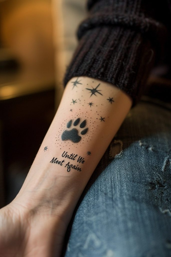 Paw Print with a Quote