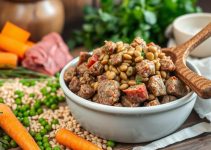 Homemade Beef and Barley Dog Food Recipe