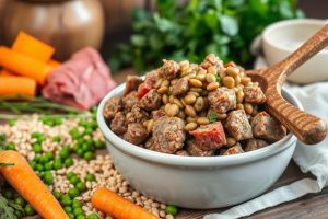 Homemade Beef and Barley Dog Food Recipe