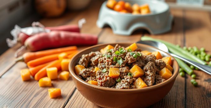 Homemade Beef and Sweet Potato Dog Food Recipe