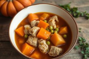 Homemade Chicken and Pumpkin Stew Dog Food Recipe