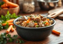 Homemade Lamb and Brown Rice Dog Food Recipe