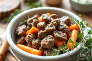 Homemade Lamb and Carrot Stew Dog Food Recipe