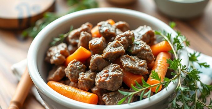 Homemade Lamb and Carrot Stew Dog Food Recipe