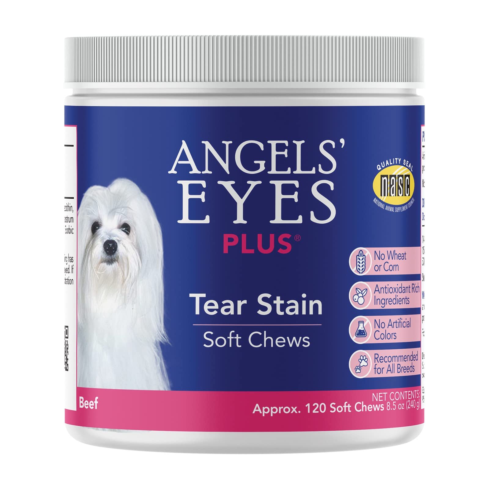 ANGELS' EYES PLUS Tear Stain Prevention Soft Chews for Dogs