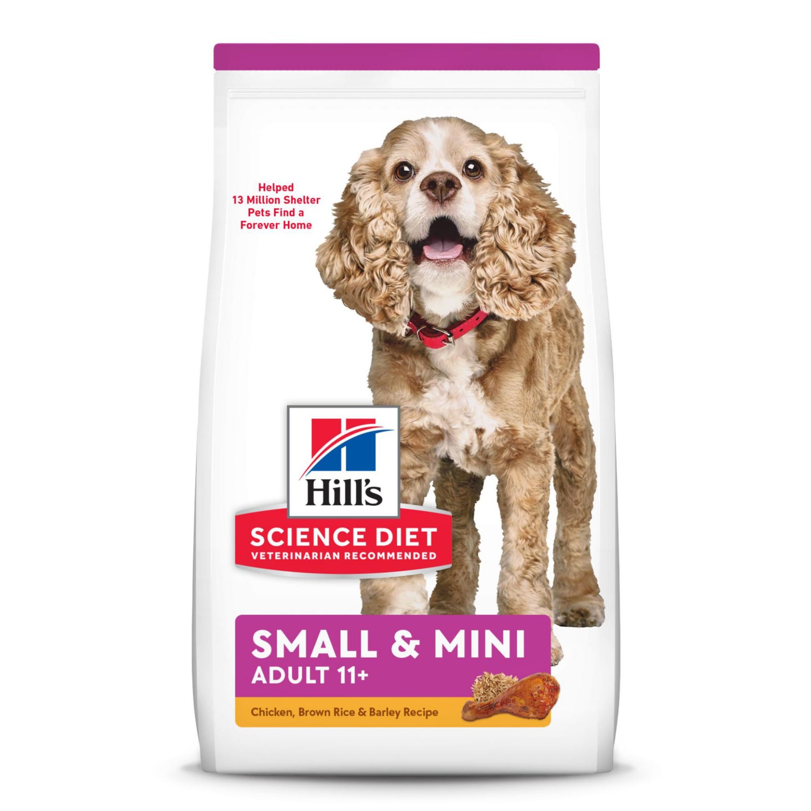 Best Dog Food for Cocker Spaniel: Top Picks for Optimal Health 9 Hill's Science Diet Dry Dog Food, Adult 11+ for Senior Dogs, Small Paws, Chicken Meal, Barley & Brown Rice Recipe, 15.5 lb. Bag 15.5 Pound (Pack of 1)