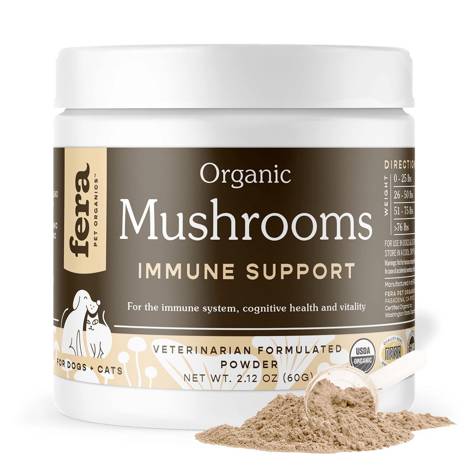 Best Mushroom Supplement for Dogs: Top Picks for Optimal Health 5 Fera Pet Organics-Allergy and Immune Support Mushrooms Supplement Blend for Dogs and Cats