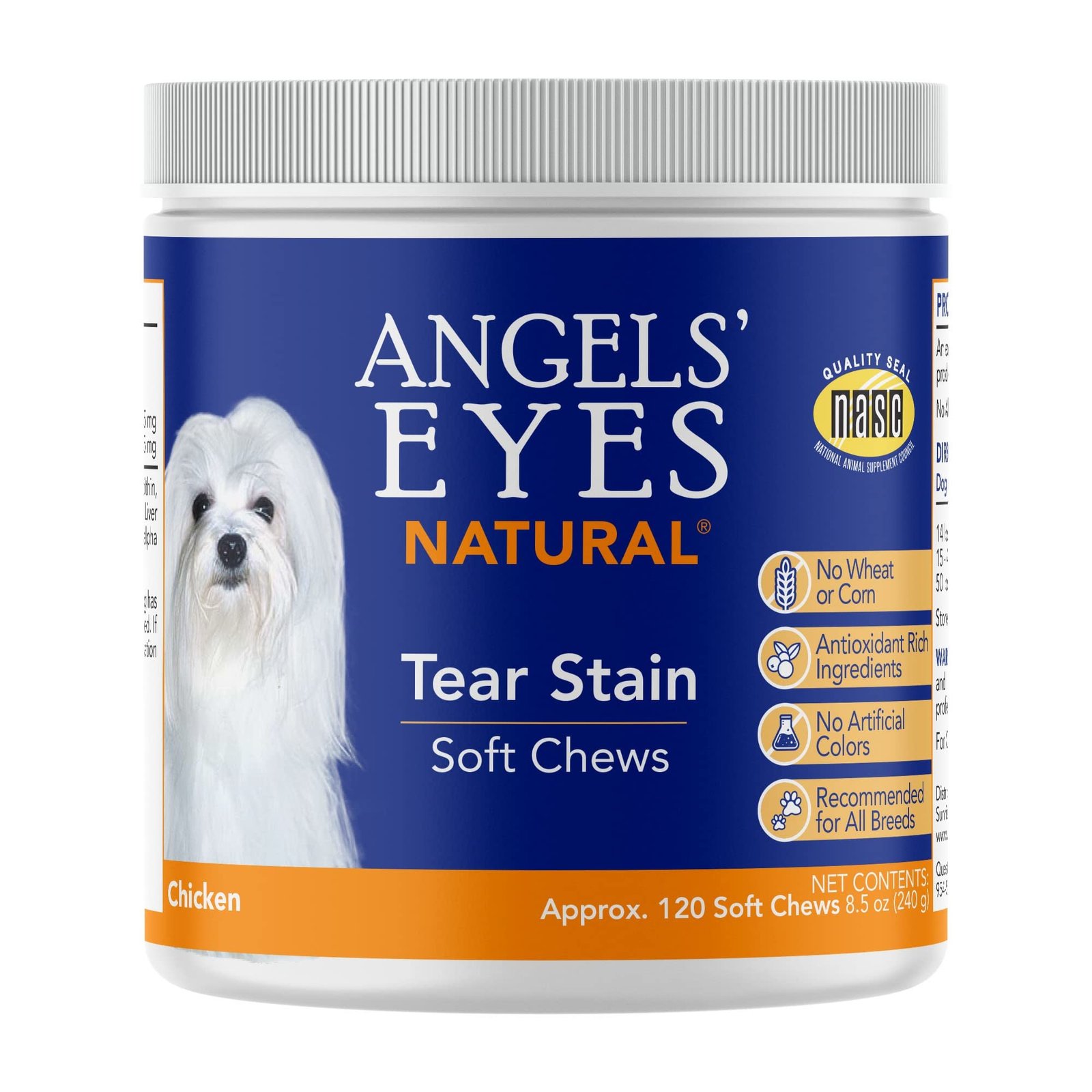 Angels' Eyes Natural Tear Stain Prevention Soft Chews for Dogs