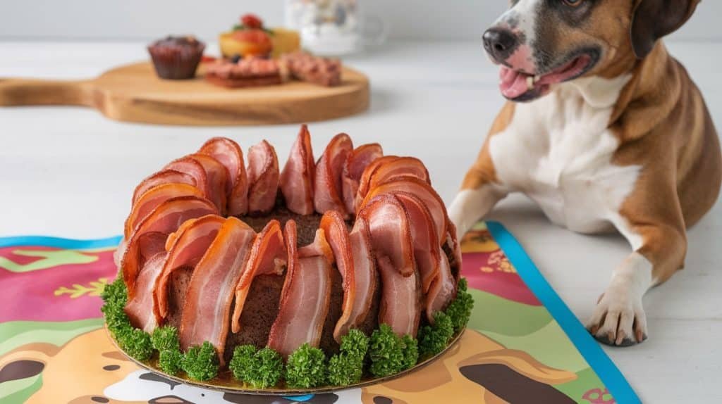 Bacon-Wrapped Meat Cake For Dogs