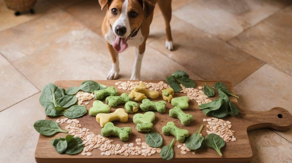 Spinach and Oat Dog Treats