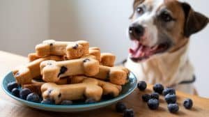 Coconut Oil and Blueberry Dog Treats