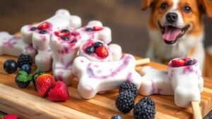 Berry Yogurt Frozen Treats for Dogs