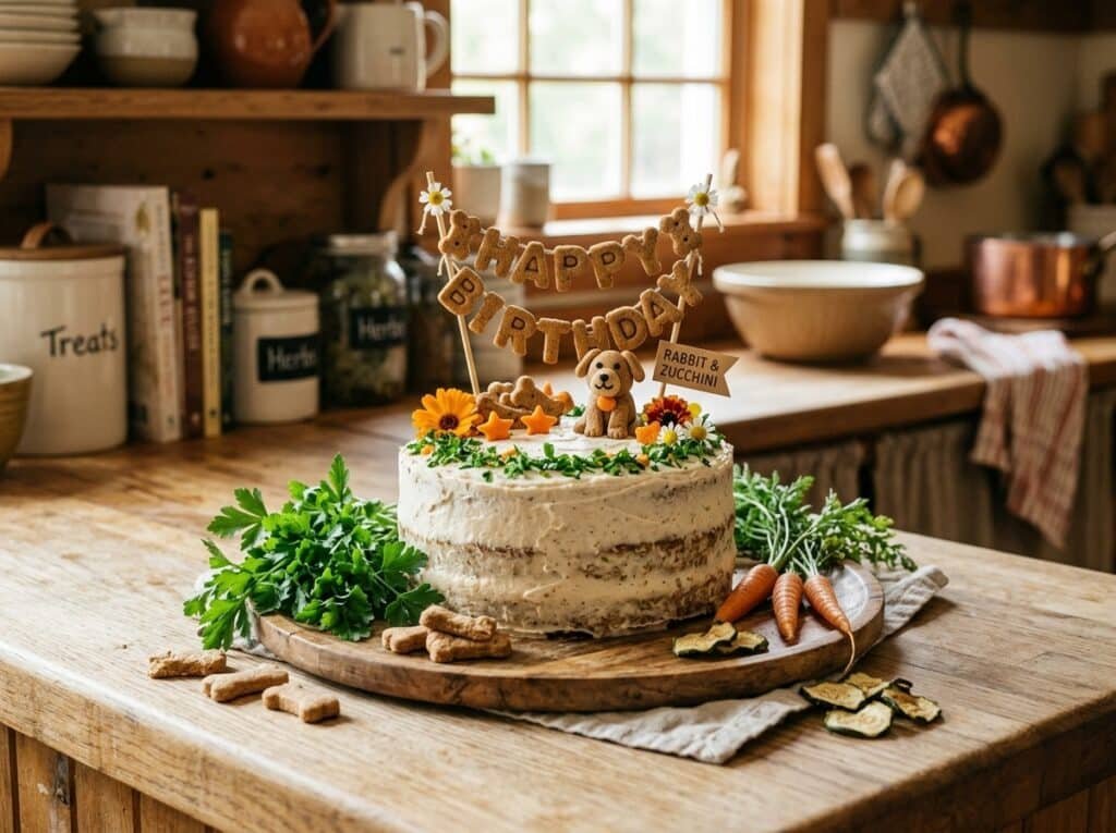 Venison Rice Cake Rabbit & Zucchini Cake for Gourmet Pups