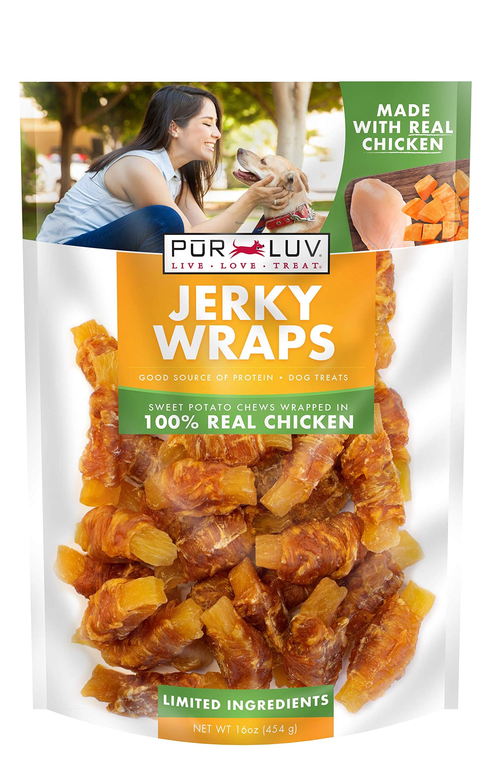 Healthiest Dog Treats: Top Picks for Your Furry Friend 11 Pur Luv Chicken and Sweet Potato Jerky Wraps
